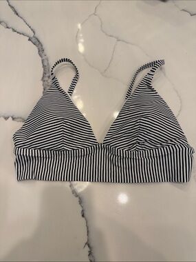 Aerie striped triangle bikini top